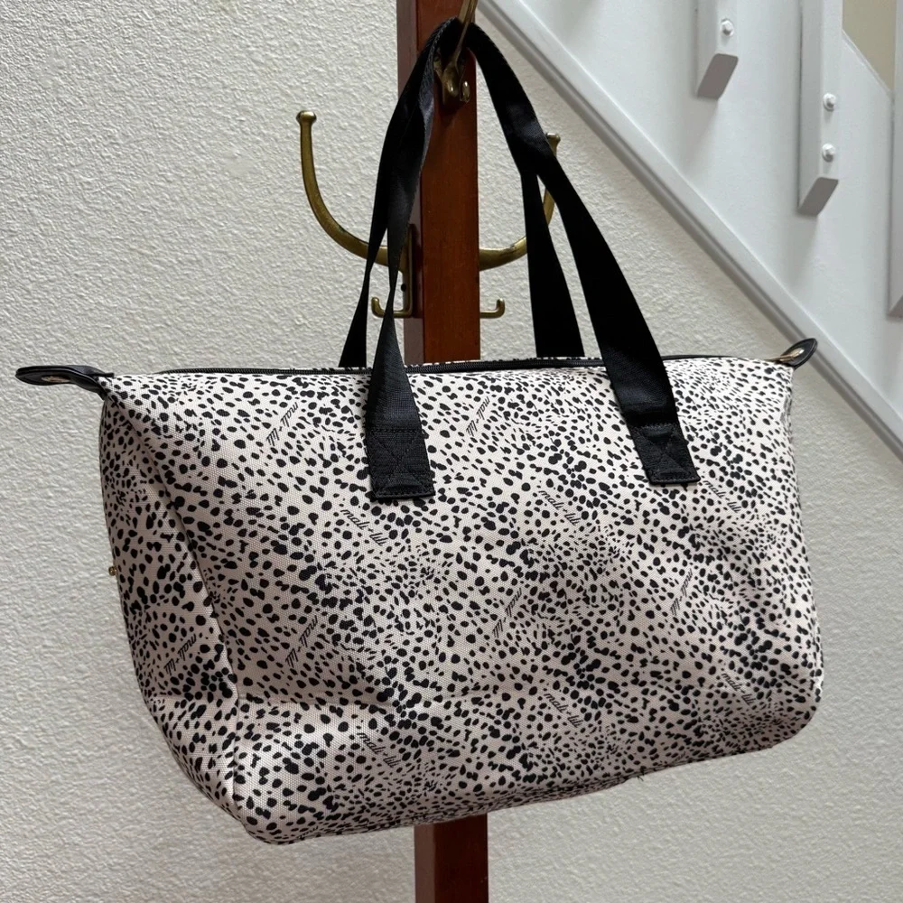 Anthropologie Mali & Lili Brand New Cream & Black Weekender Travel Bag